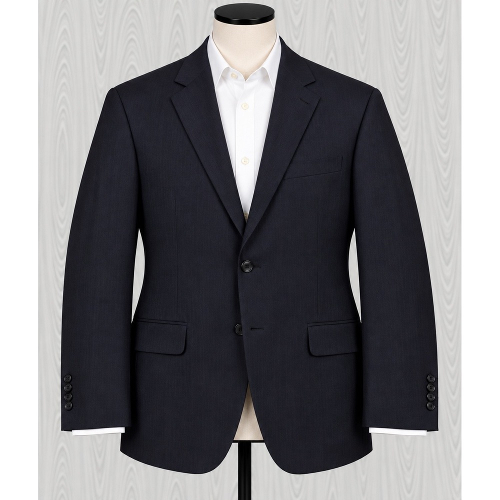 Ermenegildo Zegna Saks Fifth Avenue Blazer Mens 42L Black Pinstripe Wool  EUC